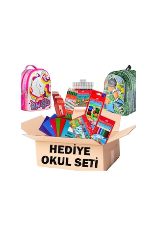 Faber Full Okul Seti Kuru Sulu Pastel Keçeli Boya Çanta N11.19536