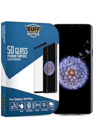 Buff Galaxy S9 Plus İle Uyumlu 5d İle Uyumlu Glass Ekran Koruyucu