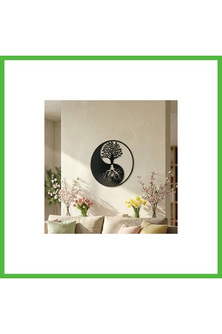 Vaveni Yin Yang Hayat Ağacı Duvar Tablosu Mdf Lazer Kesim Modern Spiritüel Duvar Süsü Arz