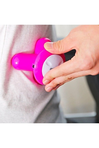 3 Başlıklı Titreşimli Usb Şarjlı Mini El Masaj Aleti Beyaz