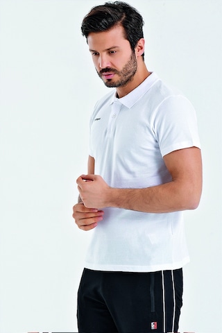 Beyaz Uhlsport Erkek Günlük Polo T-shirt Marvin M 3201124 Beyaz