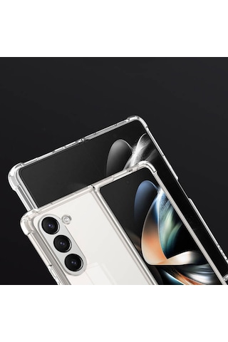 Mobilteam Galaxy Z Fold 5 Uyumlu Nitro Anti Shock Silikon-renksiz Renksiz