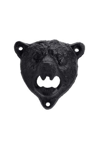 Döküm Demirden Yapılmış Ayı Başı Şeklinde Duvara Monte Şişe Açacağı, Bar Ve Mutfak Aksesuarları Diğer