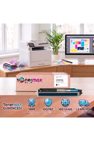 Hp Laserjet Pro Cp1025nw Ce311a Mavi Uyumlu Toner Çipli 1.000 Sayfa