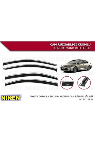 Toyota Corolla Sd 2019 Kromlu Cam Rüzgarlığı 4'lü