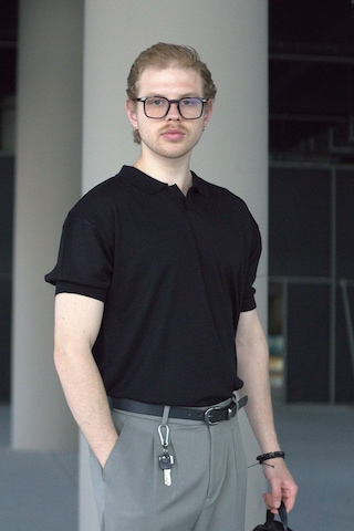 Erkek Oversize Polo Yaka Triko T-shirt 001