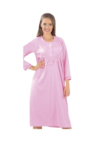 Yarentuhafiye Aysu Bayan Penye Uzun Kol Hamile Gecelik Yüzde Yüz Pamuklu