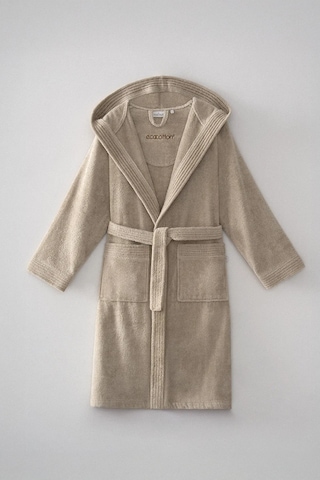 Ecocotton Ecosoft Organik Pamuk Bej "x-large" Yeni Kadın Bornoz Bej