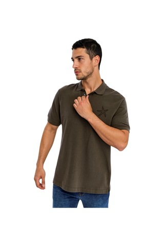 Arma Ar-ma Erkek Polo Yaka Tişört Resim Baskili Örme Kumaş Regular Fit %100 Pamuk 30/1 Çift Toplama Penye Pike Y31374357802 Haki-h4