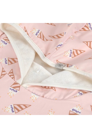 Lassig Uv Korumalı Plaj Çocuk Panço Ice Cream Pale Pink Pembe