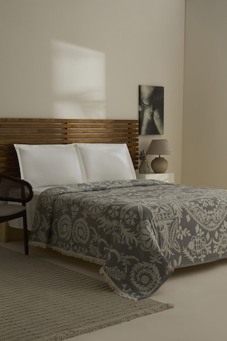 Karaca Home Avery Müslin Çift Kişilik Tek Pike Gri Gri