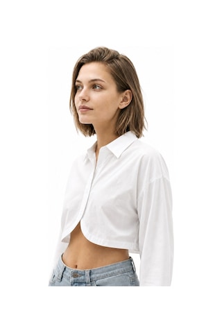 LOFT Regular Fit Kadın Gömlek U.kol Lf2038937 Q1.v1 Beyaz