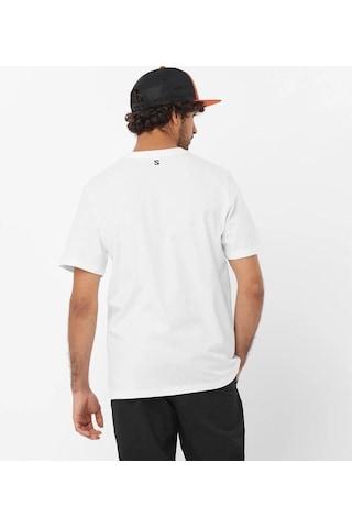 Salomon Runnıng Graphıc Ss Tee M Whıte// Koşu T-shırt Lc2218900 001