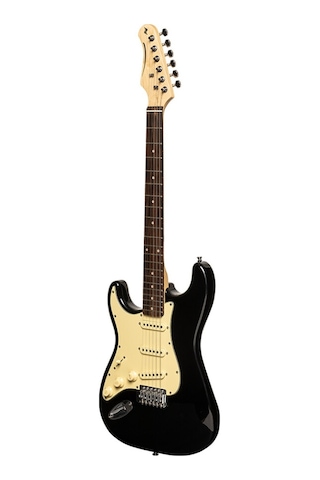 Stagg Solak Elektro Gitar Siyah Ses-30blk Lh