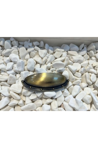 Çanak Metal Kulp 64mm Antik Sarı Dolap Kapak Modern Çekmece Mobilya Tv Ünite Komidin Tas Midye Antrasit - Sarı