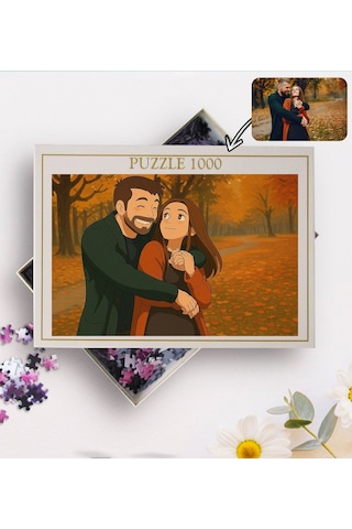 Bk Gift Kişiye Özel Ghibli Tarzı Çizim 1000 Parça Profesyonel Puzzle-1, 1000 Puzzle, Arkadaşa Hediye, Sevgiliye Hediye Kobitmeyencom33997 Bk Gift