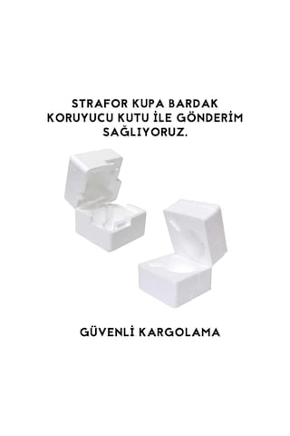 D Harfi Baskılı Kupa Bardak Beyaz