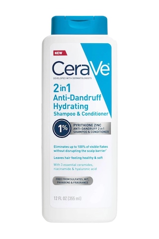 Cerave 2si 1 Arada Kepeğe Karşı Nemlendirici Şampuan + Saç Kremi 355ml Tüm Saçlar
