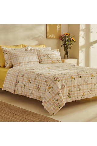Minella%100 Pamuk, Soft Touch Çift Kişilik Nevresim Takımı, Sarı Genel