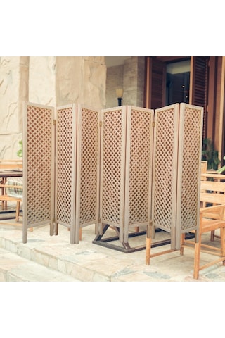 Ahşap Paravan 7 Kanatlı Oda Bölme