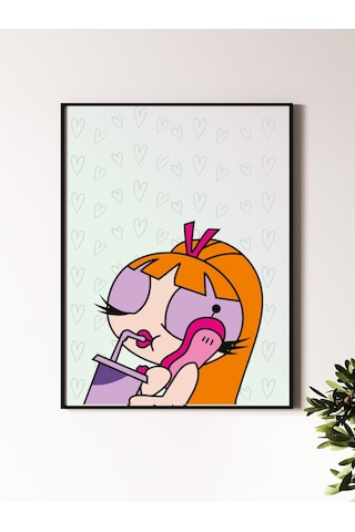 Powerpuff Girlstasarımlı 24 33 Cm 350 Gr. Kuşe Kağıt Poster Pytk7