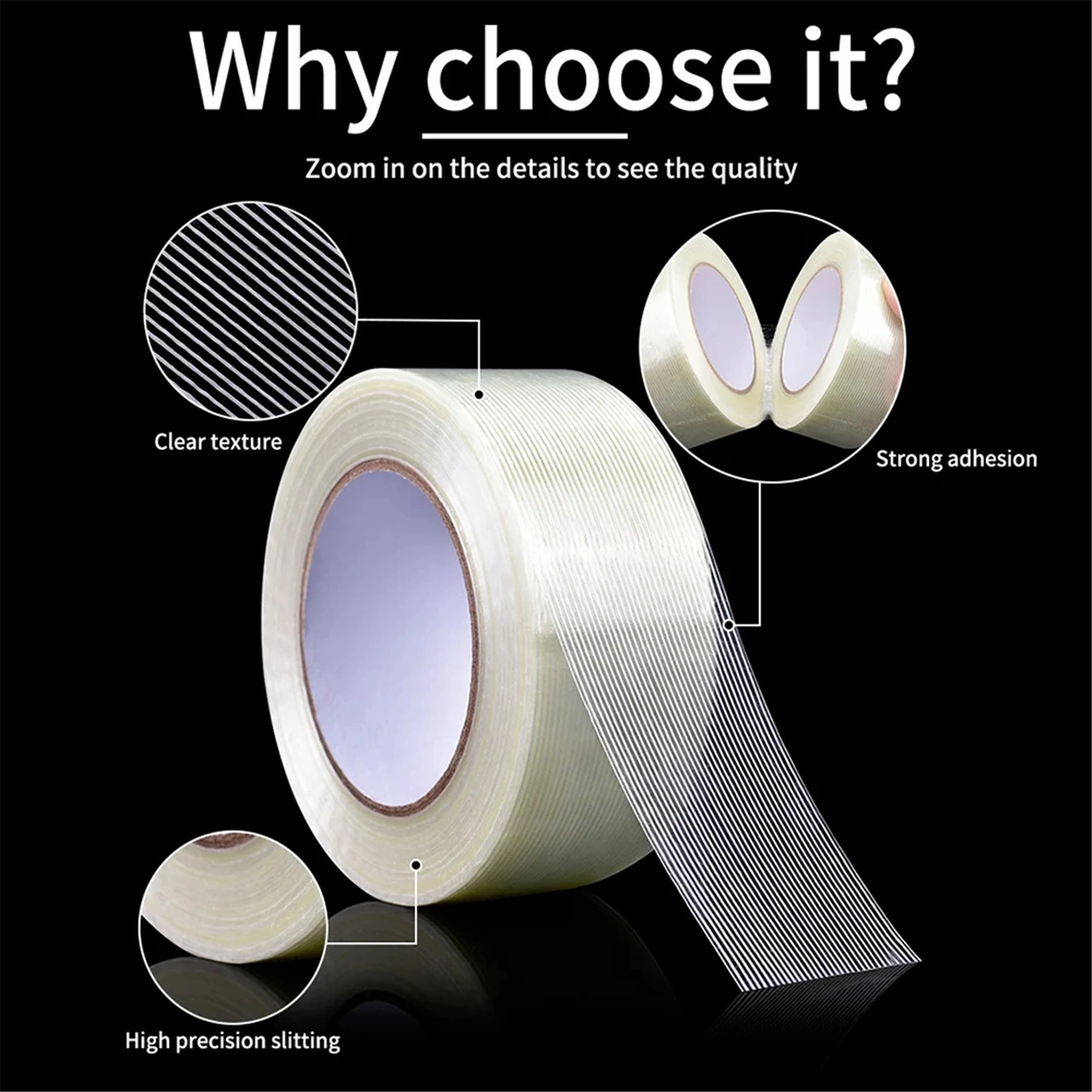 Yifomall Güçlü Paketleme İçin Zırhlı Şeritli Fiber Bandı - 50mm X 50m, Sıcak Dayanıklı, Kırılmaya Dirençli Taşıma Ve Depolama Bandı