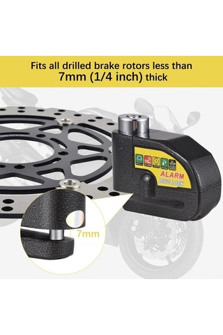 Prestigegoods 110db Alarmlı Disk Fren Kilidi - Motosiklet Hırsızlık Önleyici, Su Geçirmez, Titreşim Sensörlü