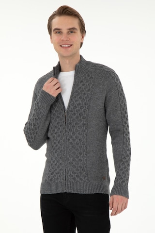 U.s. Polo Assn. Erkek Gri Melanj Hırka Triko 50294136-vr086 Gri Melanj