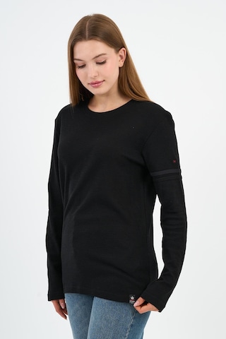 Alexander Gardi Kol Detaylı Bisiklet Yaka Basic Sweatshirt Wk25425 Siyah