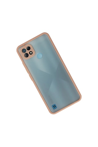 Newface Realme C21 Kılıf Montreal Silikon Kapak Semeglbl - 3 - Pembe