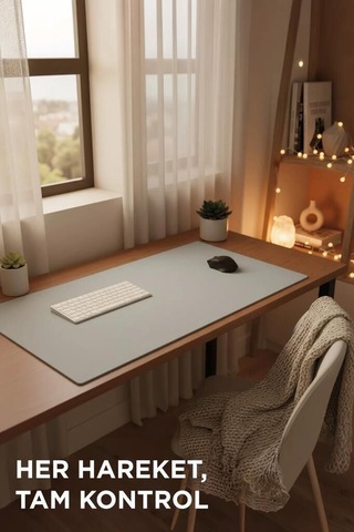 Oyuncu Klavye Fare Altlığı 800 400mm Mavi Ofis Gereci Geniş Yüzey Bilgisayar Altı