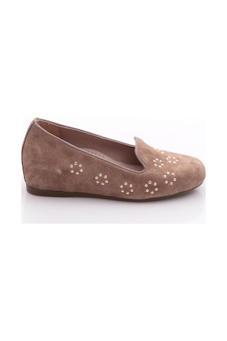 Dgn 447 Kadin Loafer Ayakkabi Vizon Süet