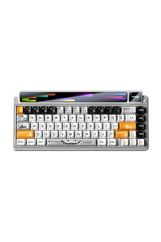 Leobog Amg65 Mekanik Gaming Oyuncu Klavyesi Led Matrix Ekranlı Silent Cotton Candy Switch Rgb Hot Swap Turuncu