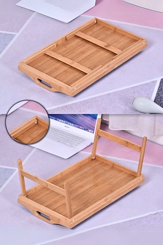 Mithra Life Katlanır Ayaklı Portatif Bambu Yatak Koltuk Piknik Keyif Tepsisi Mıt1142 Bambu