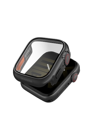 Watch 10 46mm Uyumlu Skinarma Gado Pro Dijital Taç Korumalı Kasa Ve Ekran Koruyucu Siyah Siyah