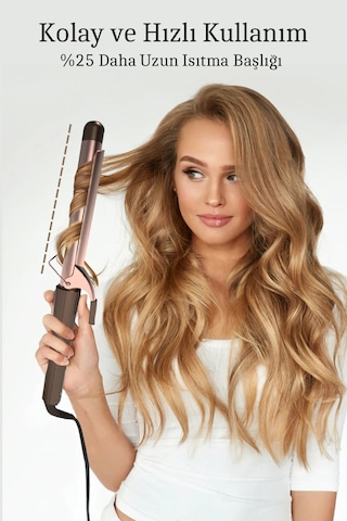 Hairens Hrs-730 Seramik Uzun Saç Maşası 32 Mm.