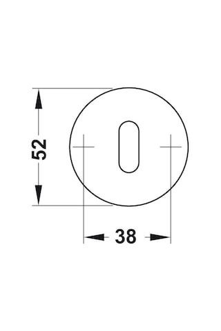 Hafele Yuvarlak Barelli Kapı Kolu Rozeti, Mat Siyah Renk