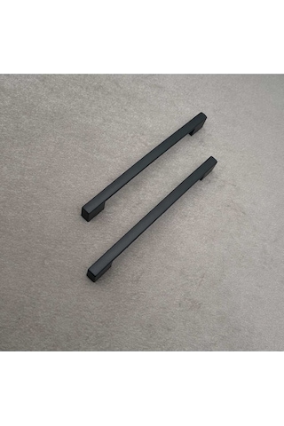 Star Mat Siyah Mutfak Dolap Çekmece Köprü Kulpu 160 Mm 192 Mm 16 Cm - 19,2 Cm 2 Adet Siyah Çift De