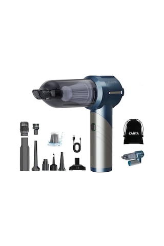 Auhma 2in1 Katlanabilir Çantalı 15000pa Vakumlu Üflemeli Araç Süpergesi Ahv-06