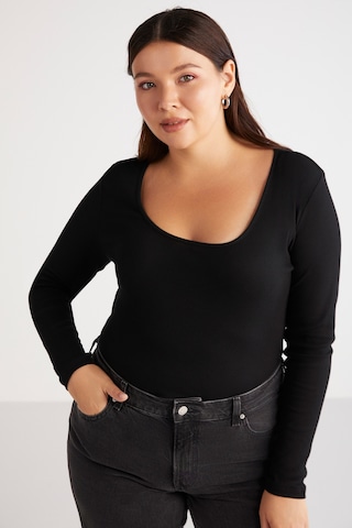 ETHIQUET VERSAYBB Kadın Regular Slim Beyaz Siyah Büyük Beden Body