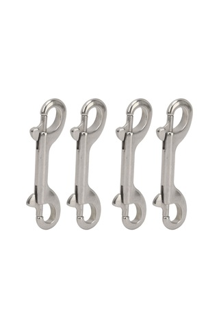 Lemestar 316 Paslanmaz Çelik Denizcilik İki Uçlu B Tipi Yaya Kanca, 115mm, 4 Adet - Deniz Ortamı İçin Dayanıklı, Güvenli Kapatma Mekanizması