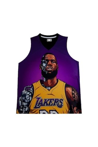 Lebron James Robot İllustrator Dijital Baskı Siyah