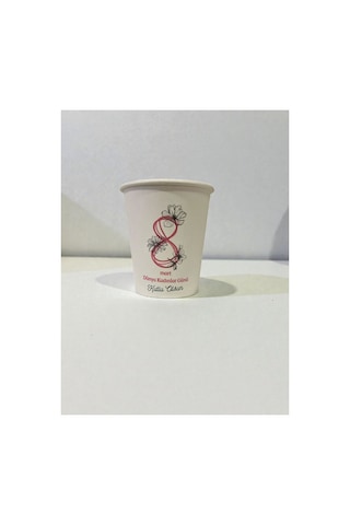 8 Mart Kadınlar Günü Desenli Tek Kullanımlık 7 Oz 200 Adet Üreticiden Karton Bardak 1