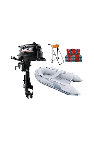 Suzuki 6 Hp Deniz Motoru + Coralsea 270 Ahşap Tabanlı Bot