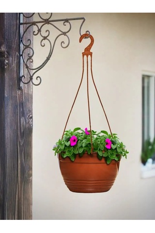 Ho'me Askılı Dış Mekan Çiçek Saksısı Seti 8 Adet, 4,2 Litre 167865906