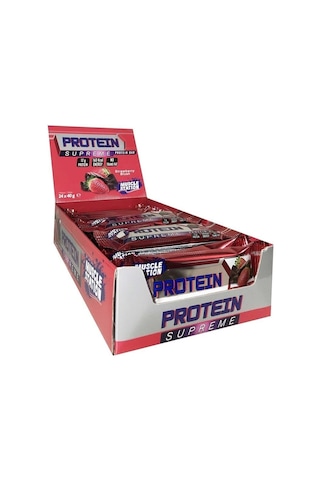 Muscle Station Supreme Protein Bar Çikolata Çilek 40 Gr 24 Adet