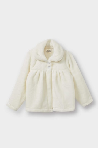 Defacto Kız Bebek Bebe Yaka Düğmeli Pelüş Hırka E8772a525auer233 Ekru