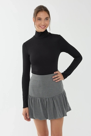 Hiccup Basic Yüksek Yaka Örme Body Siyah