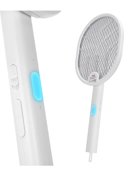 Güncelçarşı Type-c Şarjlı Uv Işıklı Sinek Raketi 1200mah 3000v Çıkış Katlanabilir Askılı Raket Sinek Kovucu, Asonic As-a26
