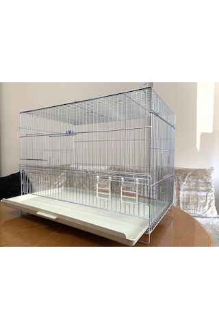 Sultan Papağanı Üretim Kafesi Kalın Telli Çekmeceli